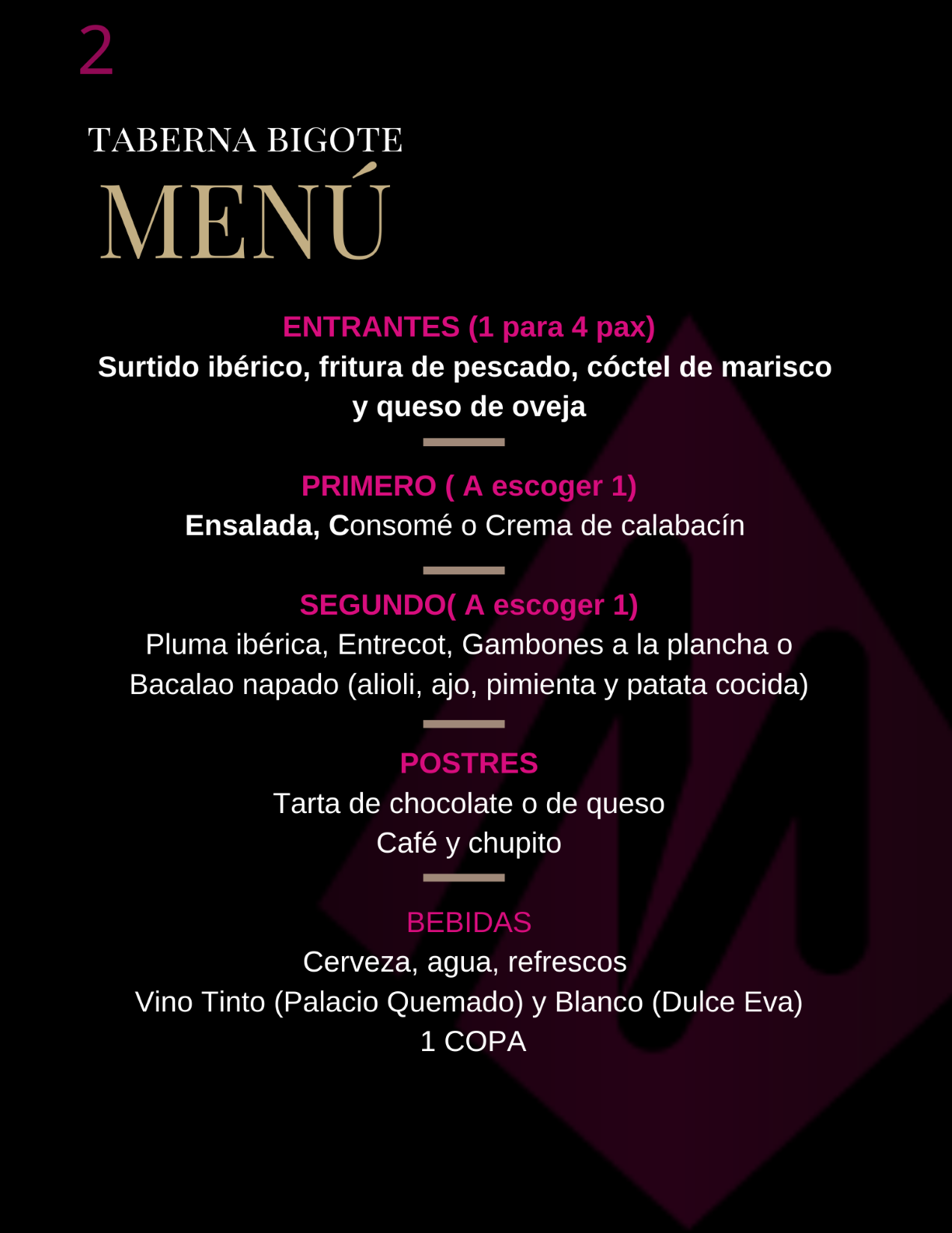 taberna bigote menu 2