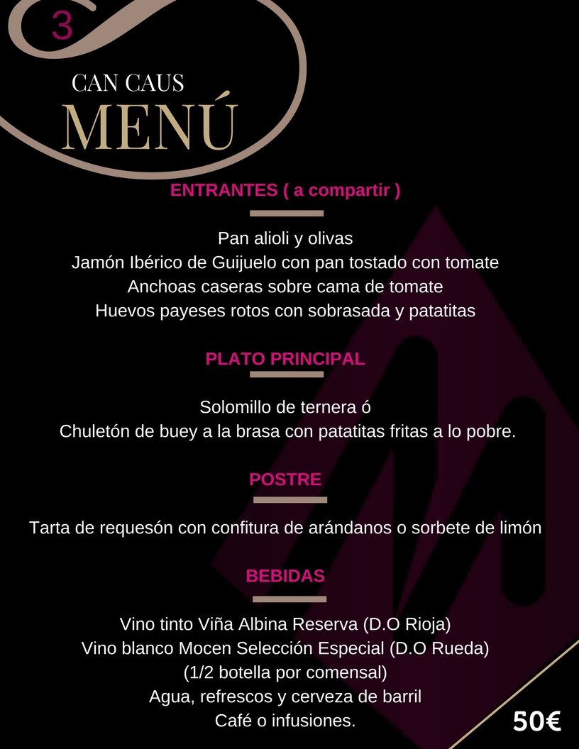 Can Caus Menu 3 Martinespectaculos Fiestas