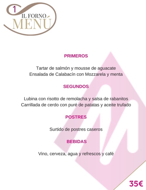 menu 1 il forno