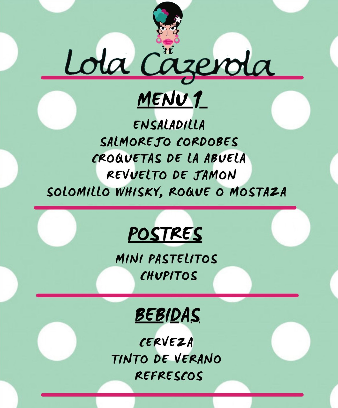 LOLA CAZEROLA MENU 1