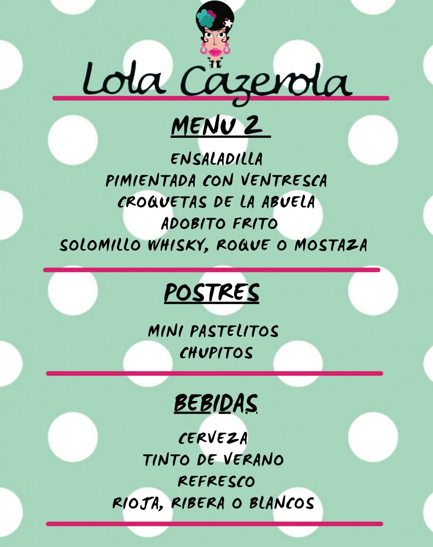 LOLA CAZEROLA MENU 2