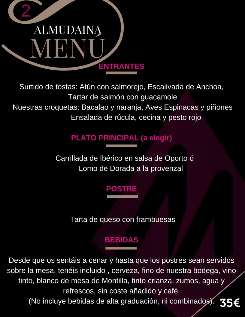 Restaurante Almudaina - Menu 2