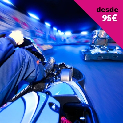 Karts + barbacoa + 1h barra libre copas + espectáculo