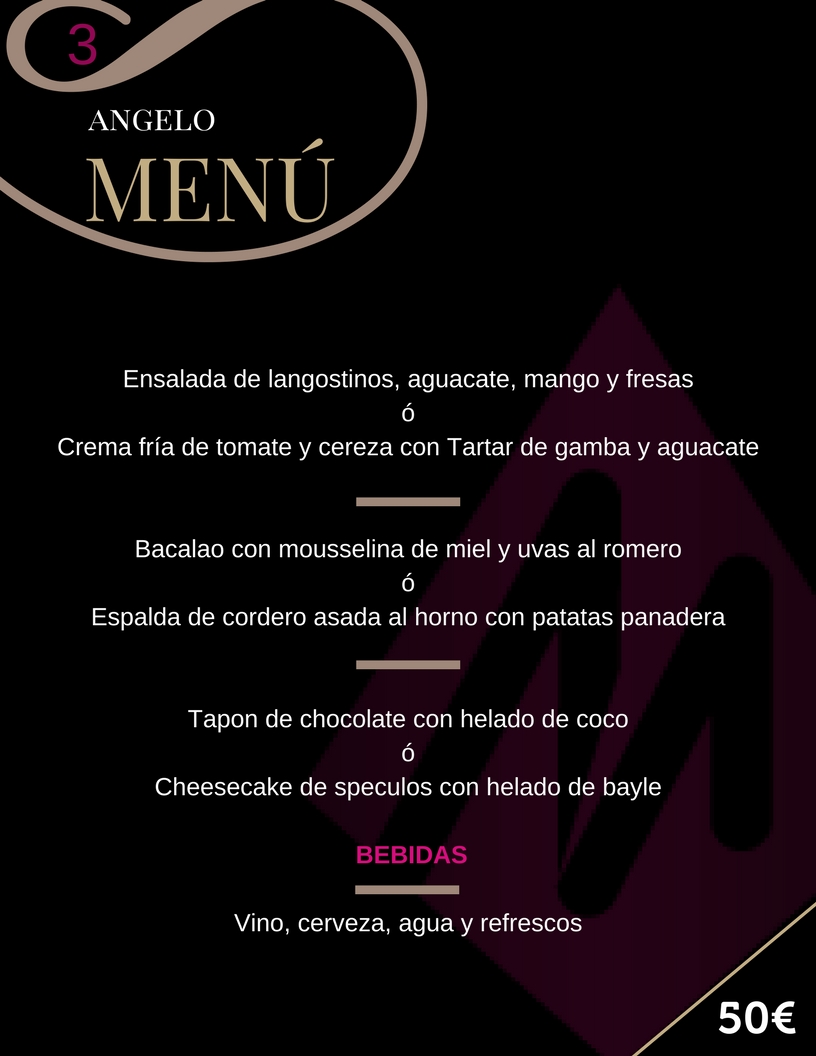 ANGELO IBIZA MENU 3 ANGELO IBIZA MENU 3